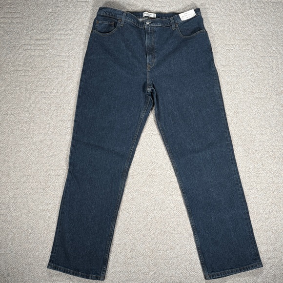 Abercrombie NWT Ultra High Rise 90s Straight Dark Wash Jeans 16 - Picture 2 of 6